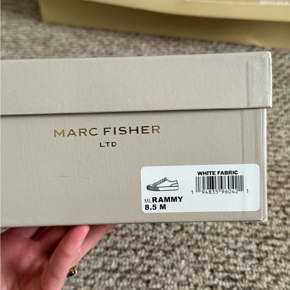 Marc Fisher White Fabric Shoes